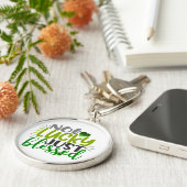Premium Round Sleutelhanger (Zijkant)