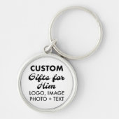 Premium Round Sleutelhanger Custom Gifts voor Hem (Voorkant)