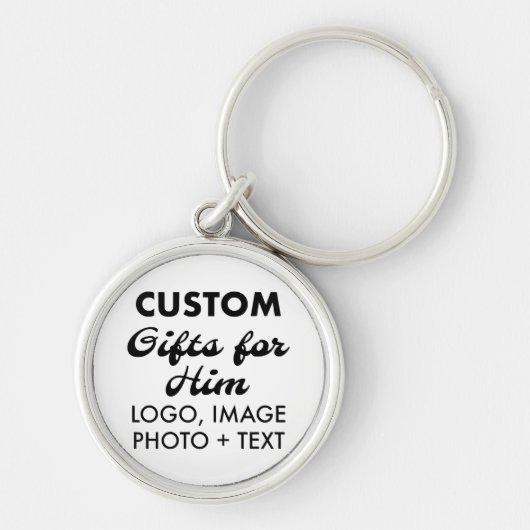 Premium Round Sleutelhanger Custom Gifts voor Hem (Voorkant)