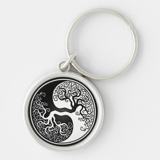 Premium Round Yin Yang Sleutelhanger (Voorkant)