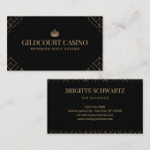 Premium Royal Black & Gold Classy Visitekaartje  (Voorkant / Achterkant)