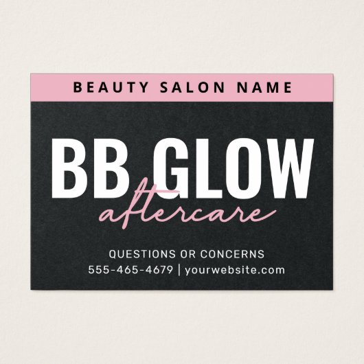 Premium roze gloed gezicht na Kaart (Voorkant)