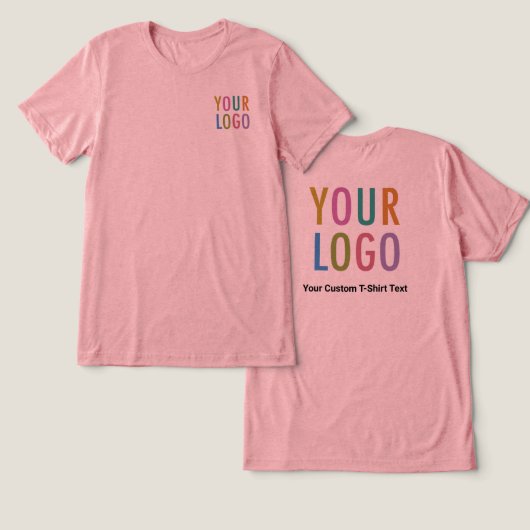 Premium Roze Mauve T-shirt Custom Logo Unisex (Ontwerp Voorkant & Achterkant)