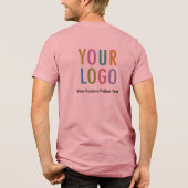 Premium Roze Mauve T-shirt Custom Logo Unisex (Achterkant)
