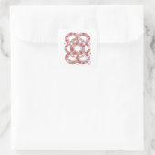 Premium Roze ROZE EN WITTE CIRKELS Sticker (Tas)