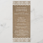 Premium - Rustic Burlap - programma's voor weddens (Voorkant)