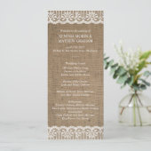 Premium - Rustic Burlap - programma's voor weddens (Staand voorkant)