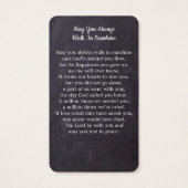 Premium - Rustic Fotosympathie Memorial Prayer Kaa Visitekaartje (Achterkant)