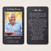 Premium - Rustic Photo Funeral Memorial Prayer Kaa Visitekaartje (Voorkant /achterkant)