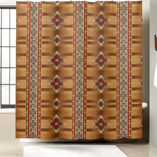 Premium rustiek industrieel douchegordijn stijl 2