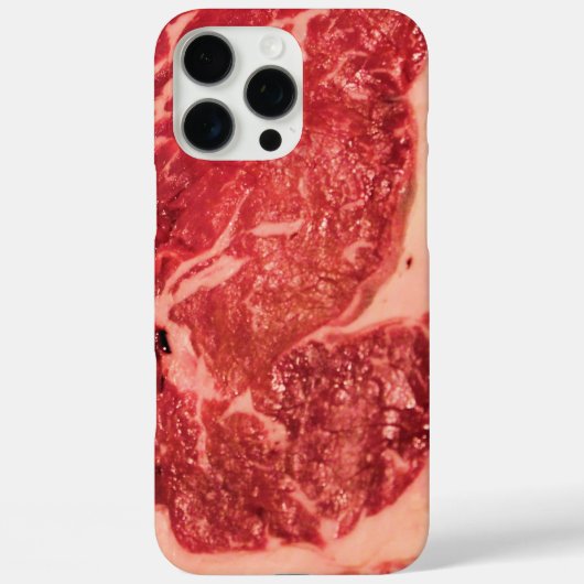 Premium Ruw Rood Vlees | Marmermeis Macro Foto Case-Mate iPhone Case (Achterkant)