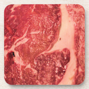 Premium Ruw Rood Vlees   Marmermeis Macro Foto Onderzetter