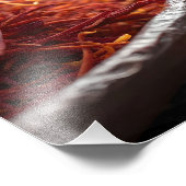 Premium Saffron Threads Extreme Macro Close Up Lux Foto Afdruk (Hoek)