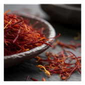 Premium Saffron Threads Extreme Macro Close Up Lux Perfect Poster (Voorkant)