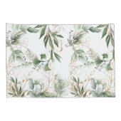 Premium Sage Modern Eucalyptus Green Kussensloop (Achterkant-Rechts)