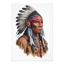Premium Satijn Fotopapier - Native Americans Foto Afdruk