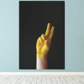 Premium-schilderdoek met vingerafdruk (gloss) canvas afdruk (Insitu (Houten vloer))