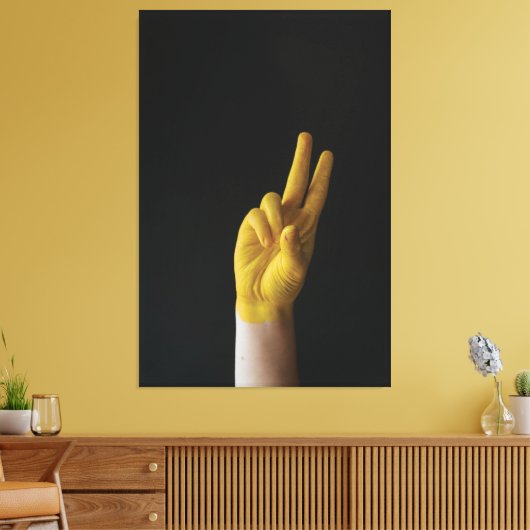 Premium-schilderdoek met vingerafdruk (gloss) canvas afdruk (Insitu (Woonkamer))