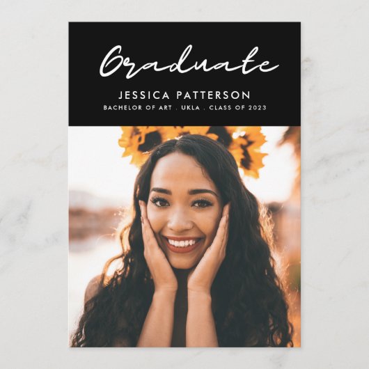 Premium Script Afstuderen bewerkbaar Afstuderen Aankondiging (Voorkant)