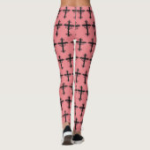Premium Sierkunst Gekerfde Kruis Kunst Leggings (Achterkant)