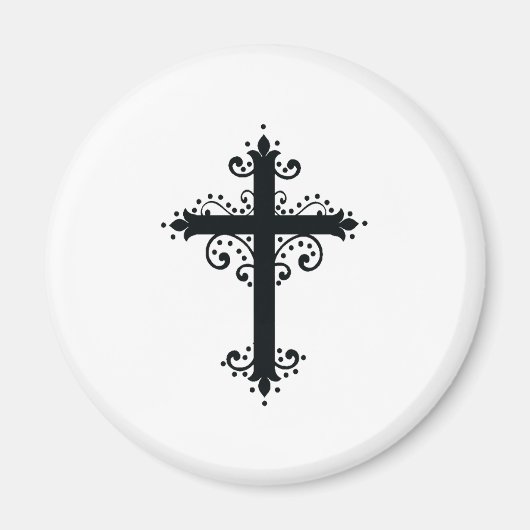 Premium Sierkunst Gekerfde Kruis Kunst Magneet (Voorkant)