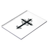 Premium Sierkunst Gekerfde Kruis Kunst Notitieboek (Linkerzijde)