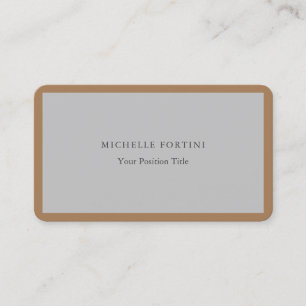 Premium-Silk Minimalistisch Professional Grey Brow Visitekaartje