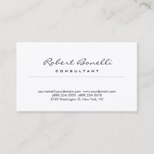 Premium - Silk Plain Modern Minimalist Consultant Visitekaartje