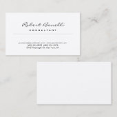 Premium - Silk Plain Modern Minimalist Consultant Visitekaartje (Voorkant / Achterkant)