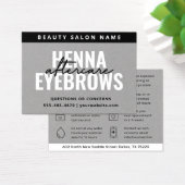 Premium Silver Eyebrow Tint Henna Brows Aftercare Visitekaartje (Bureau)
