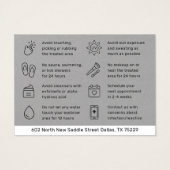 Premium Silver Eyebrow Tint Henna Brows Aftercare Visitekaartje (Achterkant)