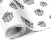 Premium Silver Gift Boxes Elegant Holiday Party Cadeaupapier (Rol Hoek)