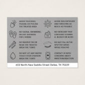 Premium - Silver Gray Ombre Powder Brows Aftercare Visitekaartje (Achterkant)