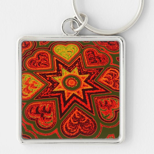 Premium-Sleutelhanger "Starburst of Love" Sleutelhanger (Voorkant)