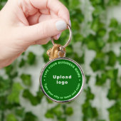 Premium-Sleutelhanger voor bedrijfsmerk Green Roun Sleutelhanger (Hand)