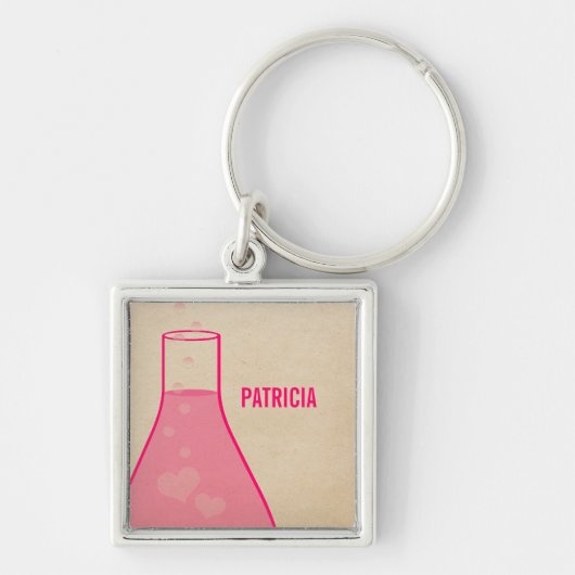 Premium-Sleutelhanger voor beker, roze Sleutelhanger (Voorkant)