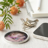 Premium - sleutelhanger voor ronde foto (Zijkant)