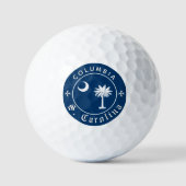 Premium South Carolina Golf, Columbia, Vlag Golfballen (Voorkant)
