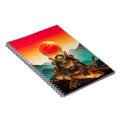 Premium spiraalnotitieboek met krijger Samurai-kat Notitieboek (Rechterzijde)