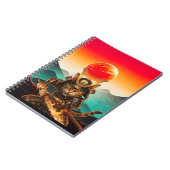 Premium spiraalnotitieboek met krijger Samurai-kat Notitieboek (Linkerzijde)
