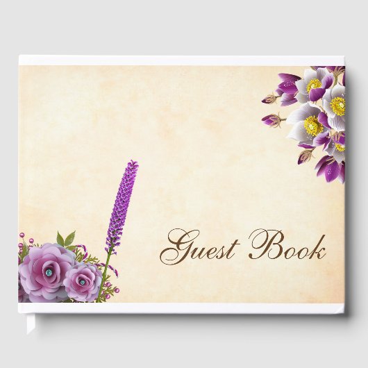 Premium Spring Flowers Guest Book Gastenboek (Voorkant)