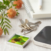 Premium Square Bird Nest Sleutelhanger (Zijkant)