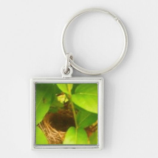 Premium Square Bird Nest Sleutelhanger (Voorkant)