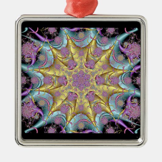 Premium Square Kaleidoscope Ornament #3 (Voorkant)
