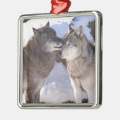 Premium Square Ornament "Alpha Kiss" (Links)