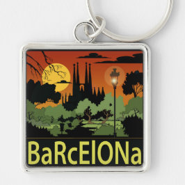 Premium Square Sleutelhanger in Barcelona (2,00 in