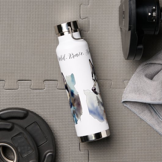 Premium Stainless Water Bottle with Artistic Siber Waterfles (Gym)
