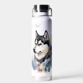 Premium Stainless Water Bottle with Artistic Siber Waterfles (Achterkant)
