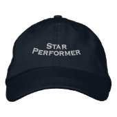 Premium Ster Prestatieverloopbare Navy Werkplek Geborduurde Pet (Voorkant)