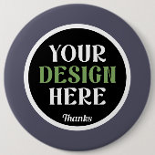 Premium, stijlvol, bold & minimaal ronde button 6,0 cm (Voorkant)
